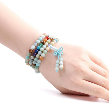 7 Chakra Amazonite 108 Mala Beads Bracelet-Your Soul Place